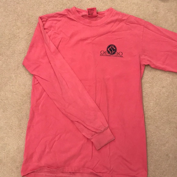 Pink Southern Couture Long Sleeve T-Shirt - Picture 2 of 4